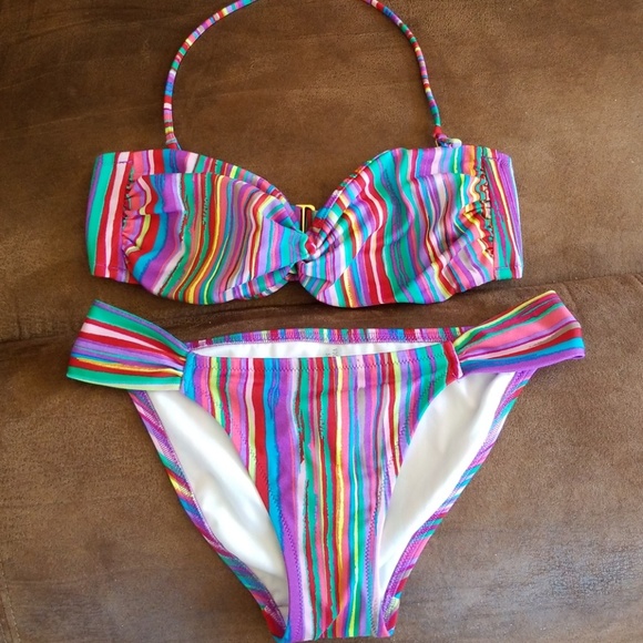 Victoria's Secret Other - Victorias Secret Multi Stripes Bikini